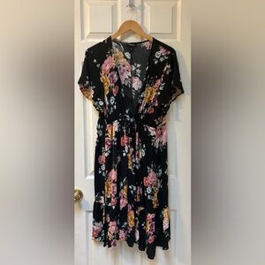 Torrid Tie Waist Crepe Kimono/ Cover up